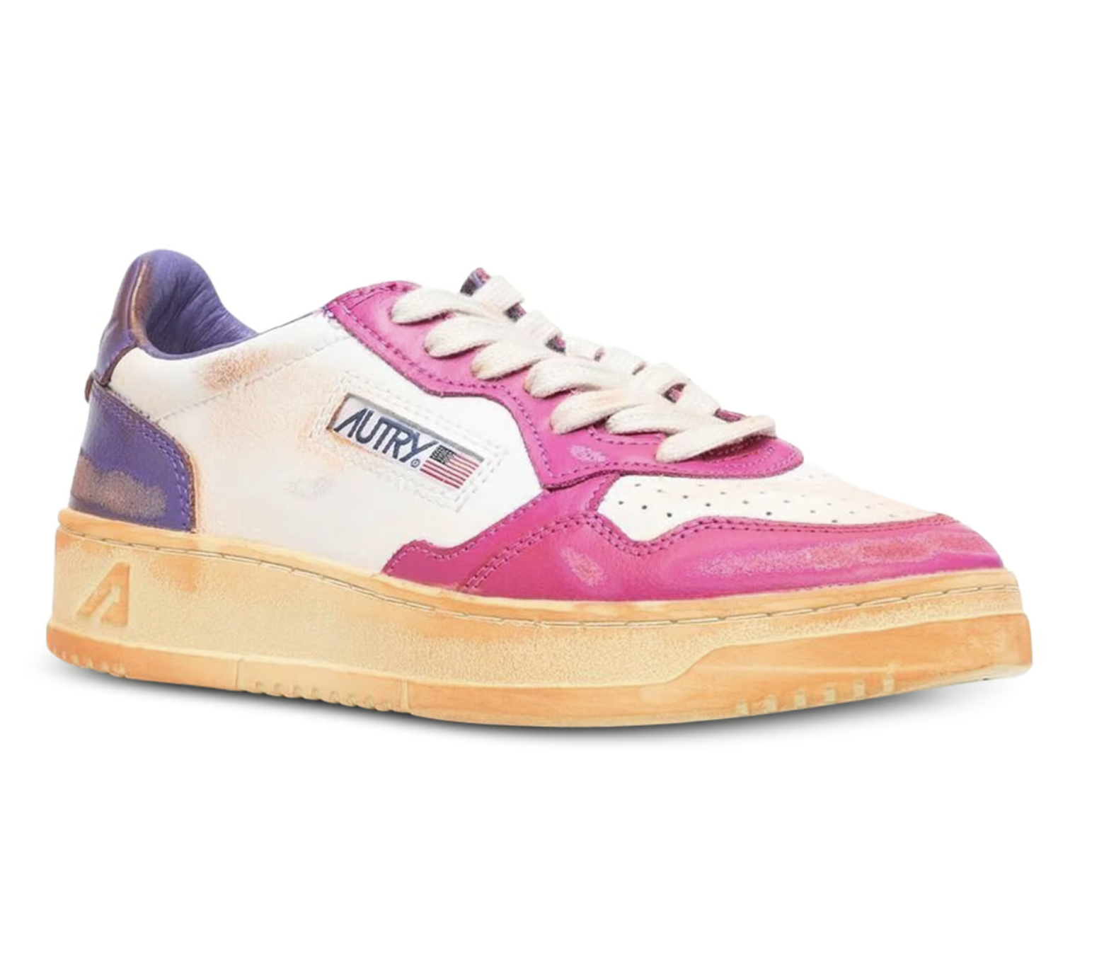 Autry - Super Vintage Sneaker in Pink/Purple/White