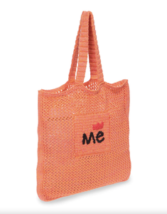 Me369 - Remi Crochet Shopper Bag in Orange