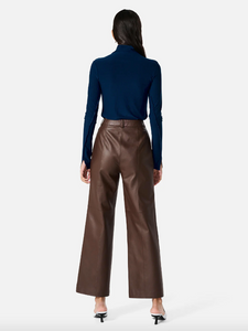 Ena Pelly - Stanford Leather Pant in Seal Brown