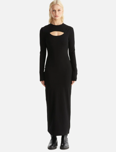 Ena Pelly - Remi Ribbed Dress in Black